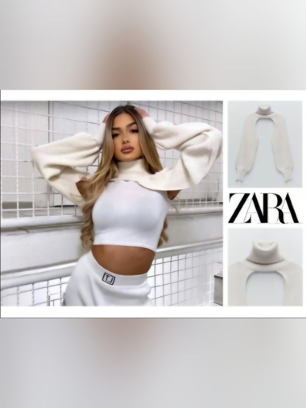 Zara Turtleneck Sleeve Shrug